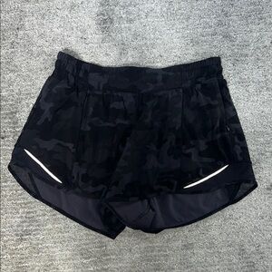 Lululemon Athletica Black Athletic Shorts with Reflective Accents